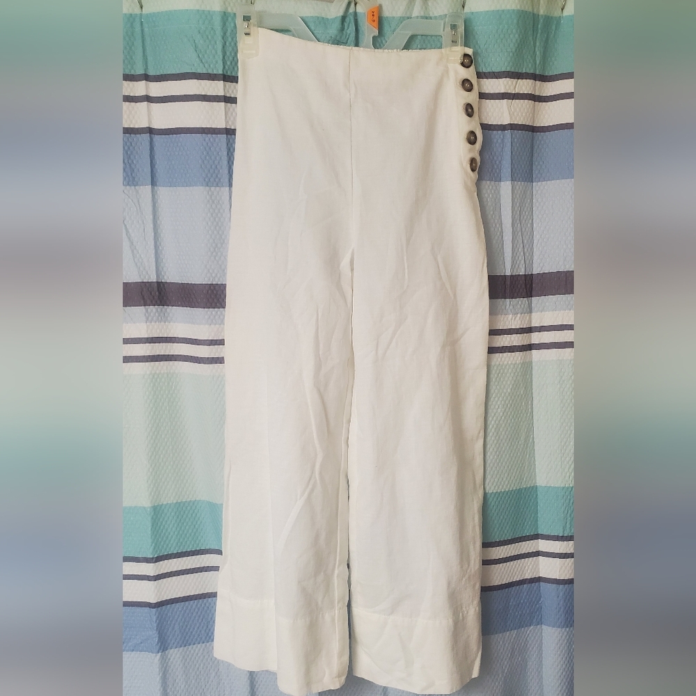 Good Luck Gem White Wide Leg Pants